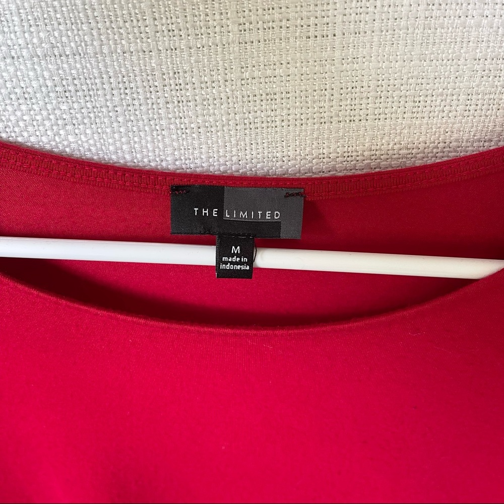 The Limited Red Blouse Top 3/4 sleeves - Picture 4 of 7